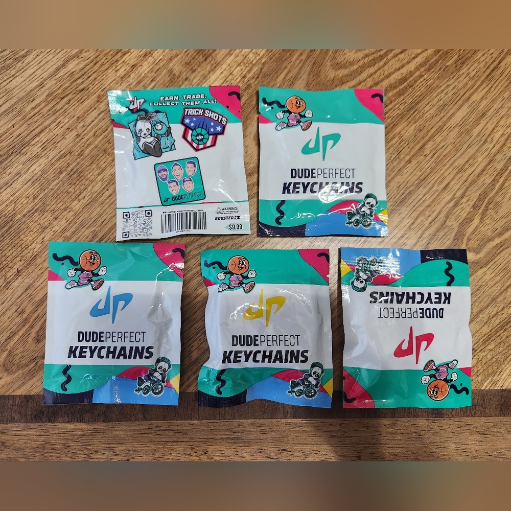 Dude Perfect Keychains Set Of 5 Unopened !